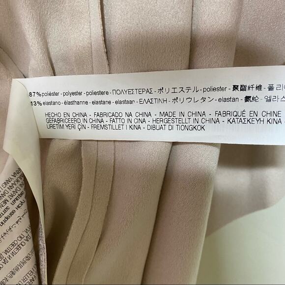 Zara Basic Open Front Drape Jacket Faux  Suede Cream sz S - Picture 8 of 9